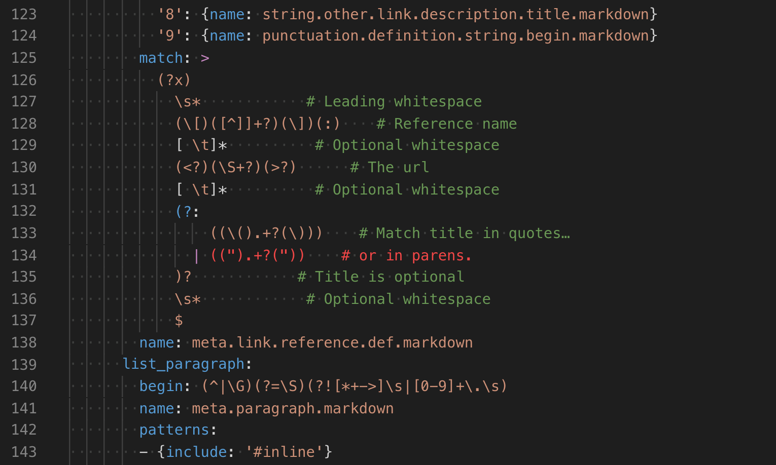 使用多行字符串和注释的 yaml 语法