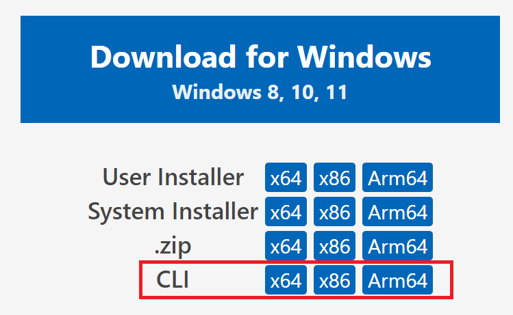 CLI 下载部分