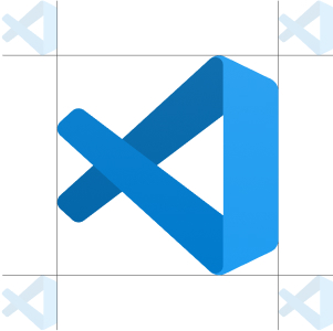 显示具有适当间距的 VS Code 图标