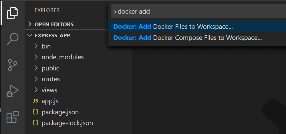 将 Dockerfile 添加到 Node.js 项目