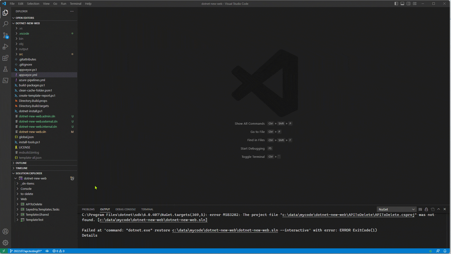 C# Dev Kit 新解决方案文件夹
