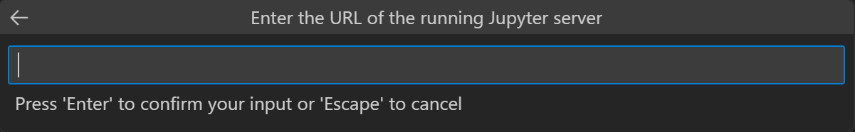 提示提供 Jupyter 服务器 URI