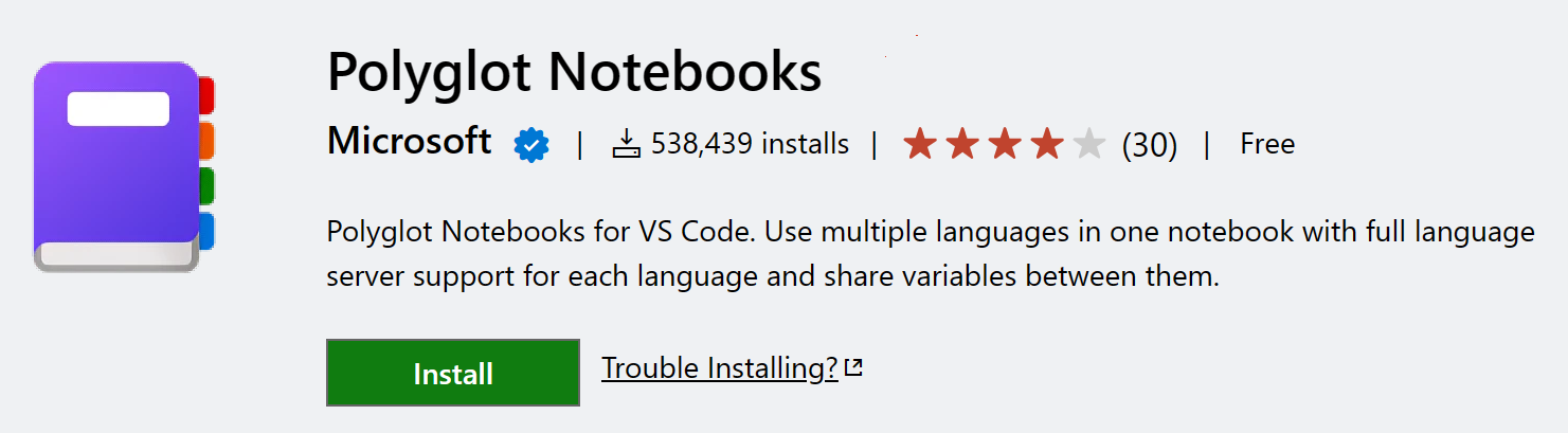 VS Code 中的多语言笔记本