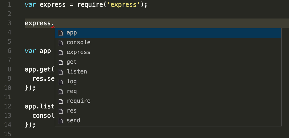 IntelliSense 图像未显示任何有用的建议