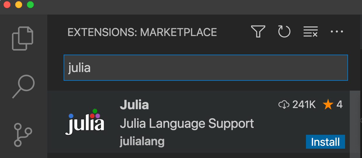 VS Code 市场中的 Julia