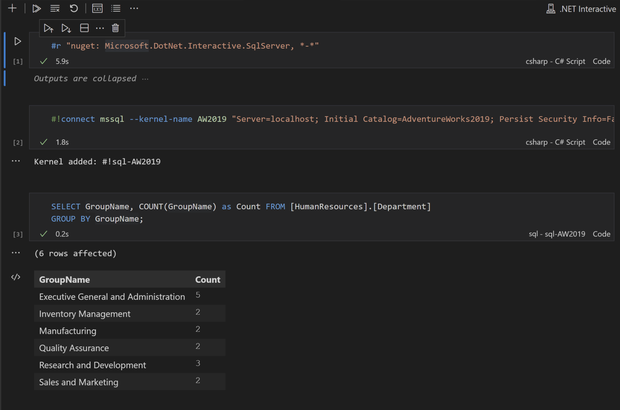 连接到 SQL 示例