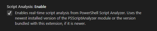 PSScriptAnalyzer 设置