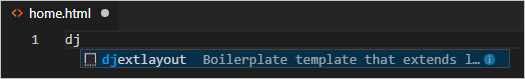 Django 教程：djextlayout 代码片段的自动完成