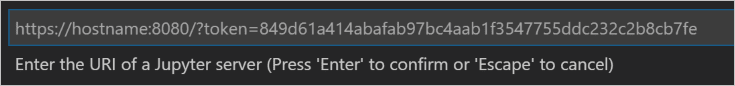 提示提供 Jupyter 服务器 URI