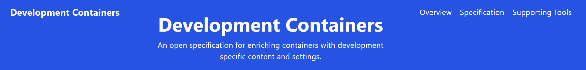 来自 Dev Containers 规范网站的横幅